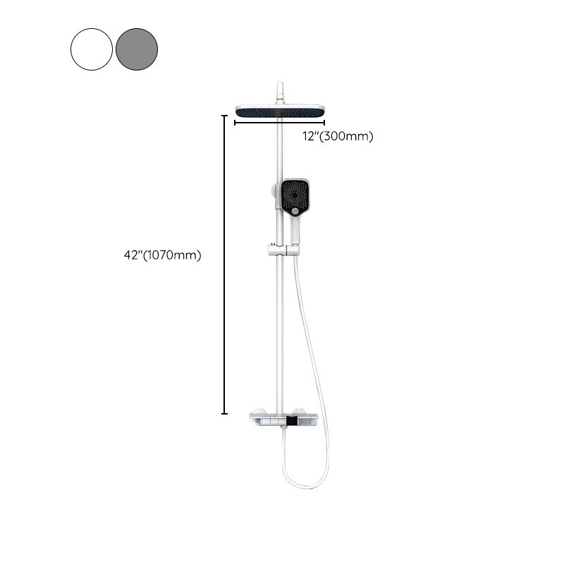 Modern Brass Shower System Wall Mounted Shower Set with Handheld Shower Head