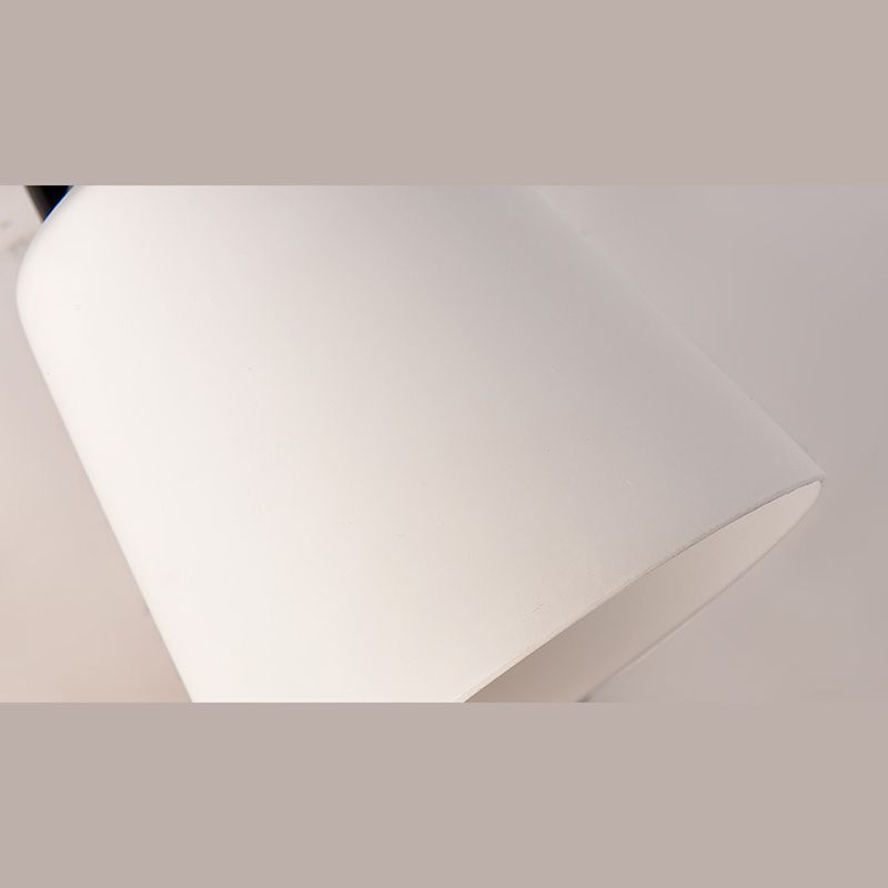 Lámpara de pared de cono de madera en un estilo de pared de hierro forjado moderno de estilo conciso con sombra de vidrio blanco