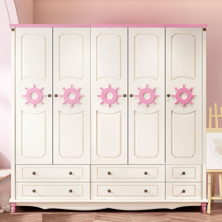 Coastal Cabinet with Hinged Door Manufactured Wood Matte Finish Storage Cabinet