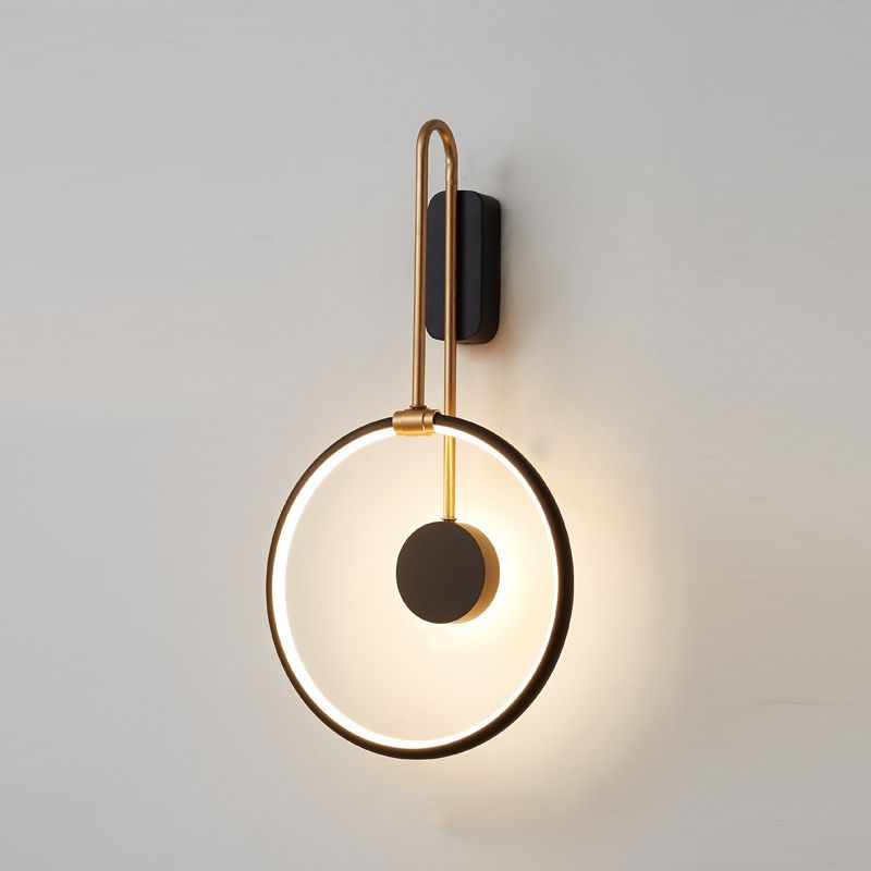 Metalen ronde wandlampen moderne stijl 1 lichte wandverlichtingsarmaturen