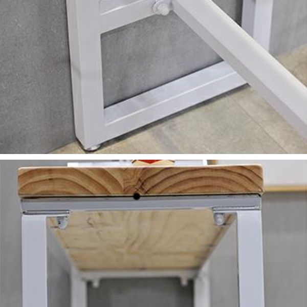 Iron and Wood Rectangular Table Modern Minimalist Home Bar Table