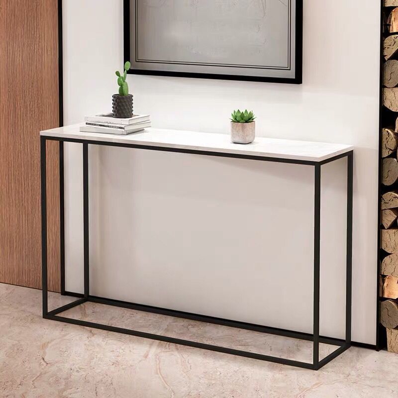 Marble Top Console Table for Hall Console Accent Table 29.53"