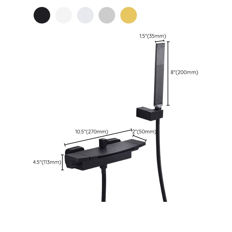 Wall Mounted Metal Tub Filler Low Arc Freestanding Bathtub Faucet