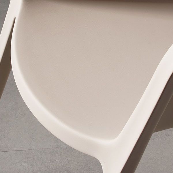 Scandinavian Open Back Side Chair Plastic Arm Chair for Home Use