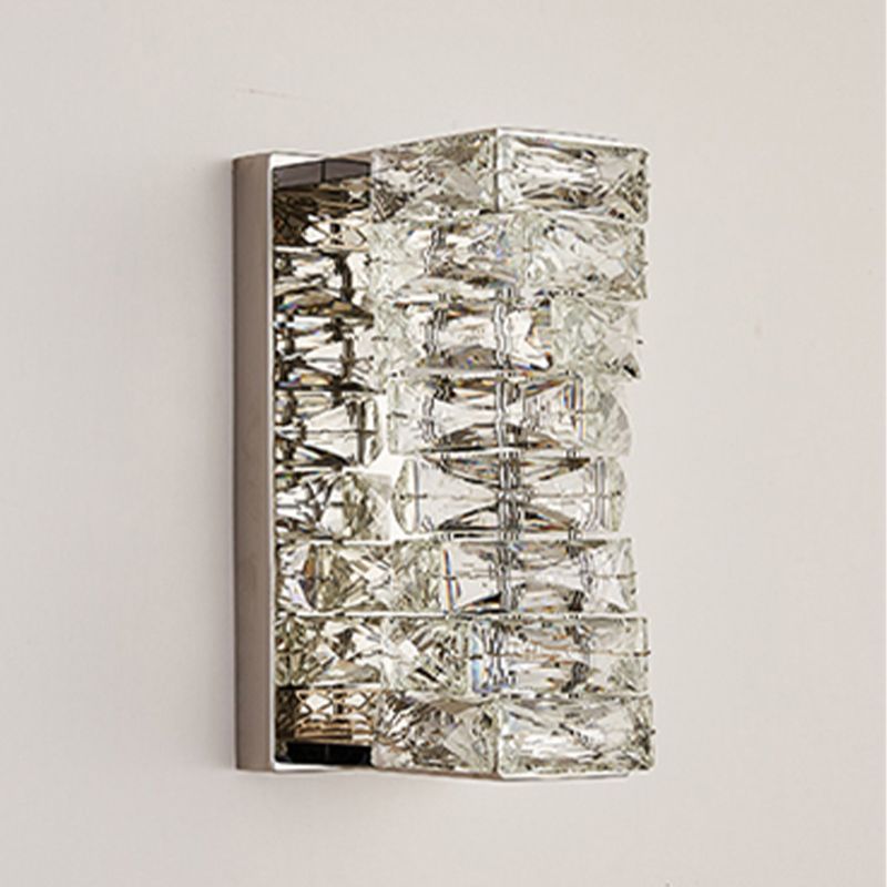 Postmodern Style Crystal Wall Light Geometric LED Wall Sconce for Living Room