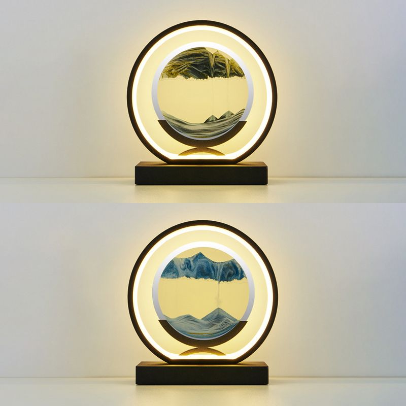 1-Light LED Table Lamp Macaron Simple Desk Light with Acrylic Shade for Bedroom