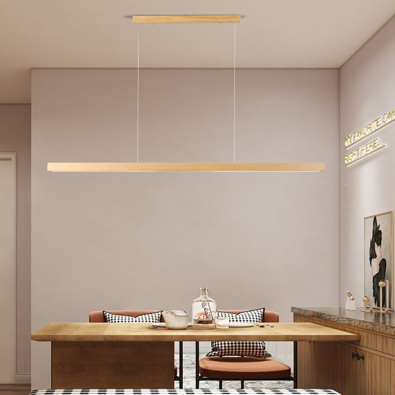 Wooden Island Lamps Modern Acrylic Shade Island Lighting Ideas for Kitchen