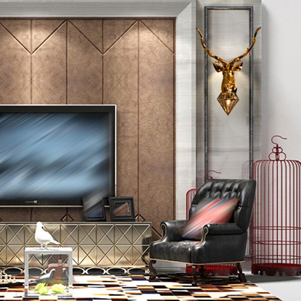 Postmodern Wall Sconce 1 Head Antler Wall Mounted Light Fixture for Living Room