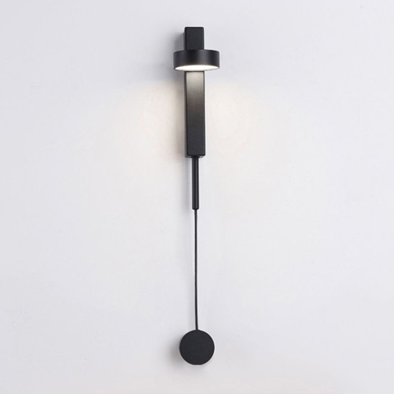 Modern Simple LED Circle Wall Mounted Light 1-Light Metal Wall Lamp for Bedroom