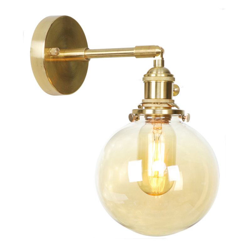 Goemetric Shade Wall Lighting Industrial Style Glass 1 Light Sconce Light