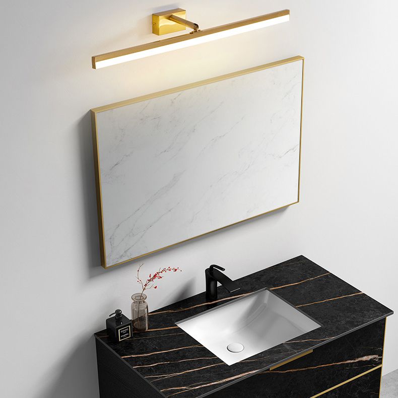 Brass LED Lamp Wall Mounted Vanity Lights for Bathroom Powder Room Washroom