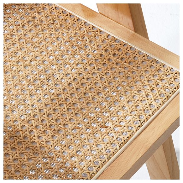 Modern Style Solid Rubberwood Chair Set Open Back Arm Dining Room Chairs