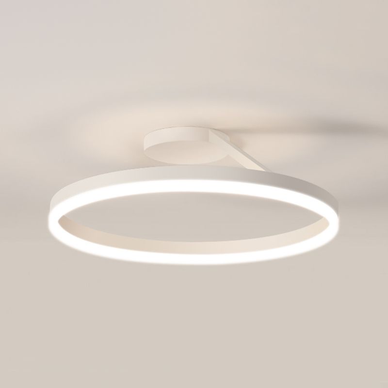 Contemporary Circular Flush Light Fixture Metal 1 Light Flush Mount Ceiling Light