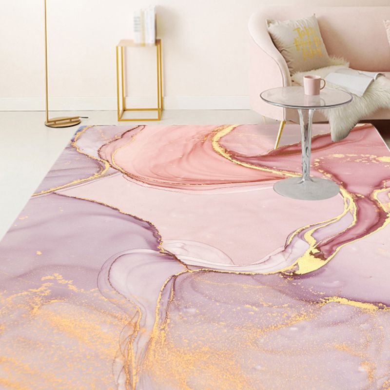 Tapis à imprimé abstrait fantaisie Multi-couleur Polypropylène Rapis intérieur Tapis sans glissement Tapisseur de teinture Responsable pour décoration pour décoration