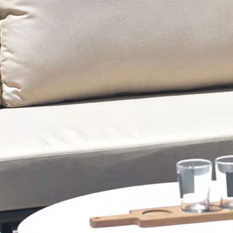 Rust and Water Resistant Patio Sofa Contemporary Outdoor Sofa with Cushion