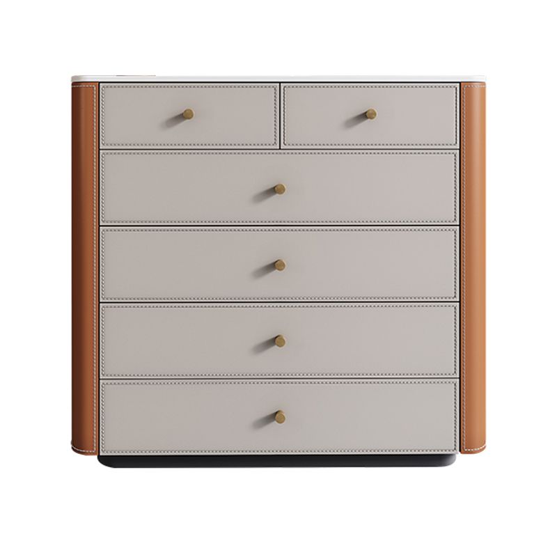 15.6-inch Width Storage Chest Stone Contemporary Dresser with 6 Drawers