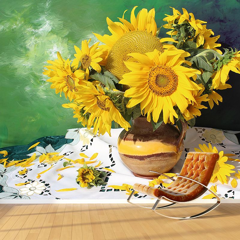 Customized Bouquet Wall Mural Horizontal Photography for Sleeping Room Decoration