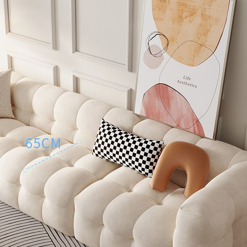 Modernistic Biscuit Back Sofa Tuxedo Arm Loveseat for Living Room
