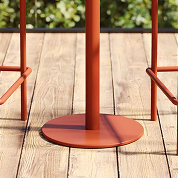 Modern Metal Round Dining Table Set 1/3/4 Pieces Counter Table Set for Outside