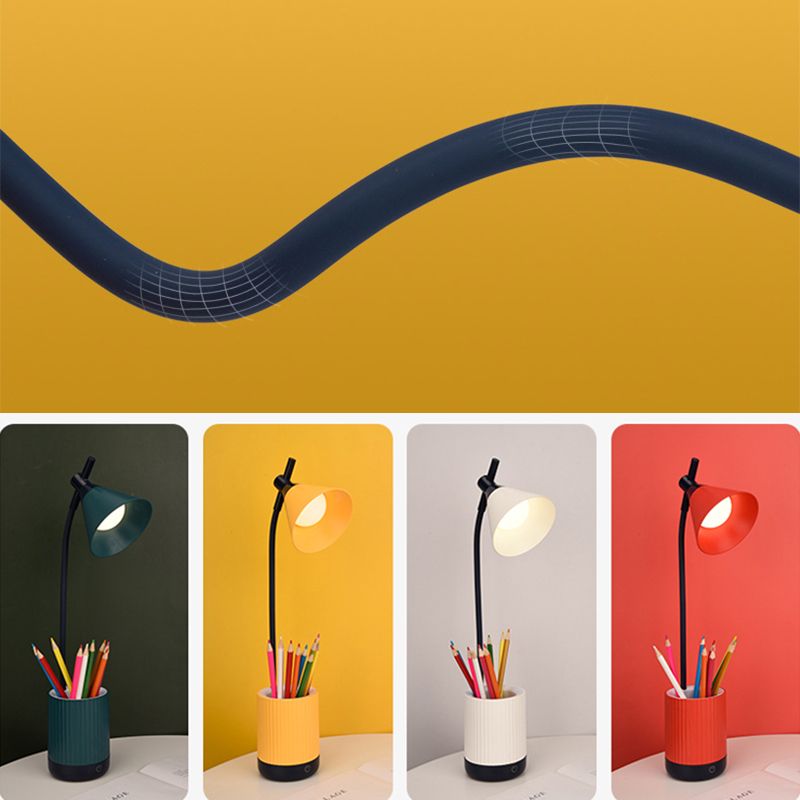 Lampada a LED LED LED a LED flessibile Macaron Plastic Kids Room Room Light con ombra e supporto per penna