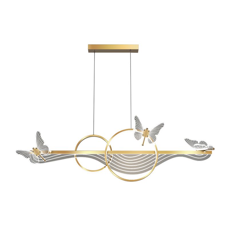 Luci da isola a forma lineare Modern Style Metal Island Lighting for Restaurant