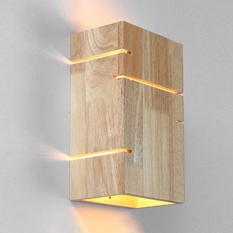 Modern Style Wall Lamp Wooden Wall Sconce Lighting for Bedroom