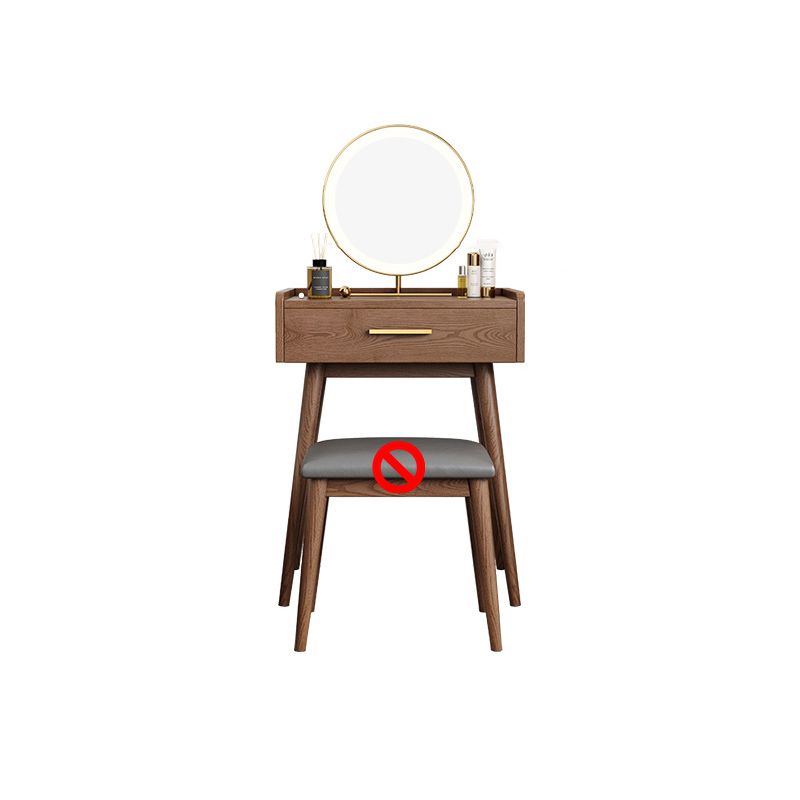 Traditional Wooden Makeup Vanity Set With Drawer for Bedroom