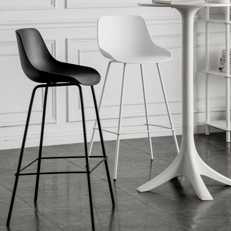 Modern Style Bar-stool Plastic Counter Bar Stool with Metal Legs