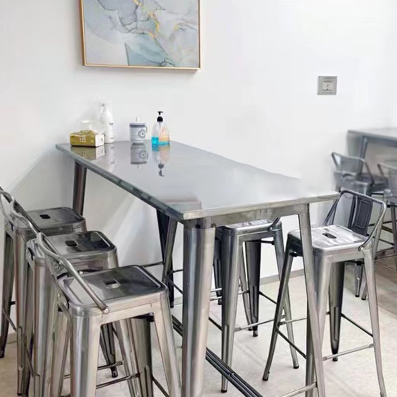 Taburete de bar industrial con respaldo, taburete de bar de metal y cuero con patas de hierro