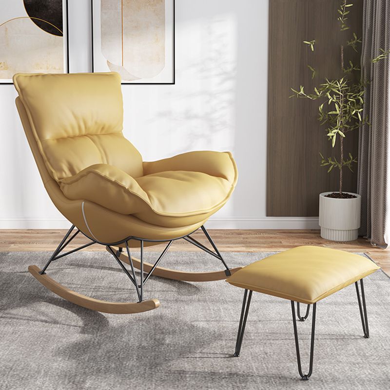Contemporary Simple Style Rocking Chair Single Indoor Lazy Sofa Rocking Chair