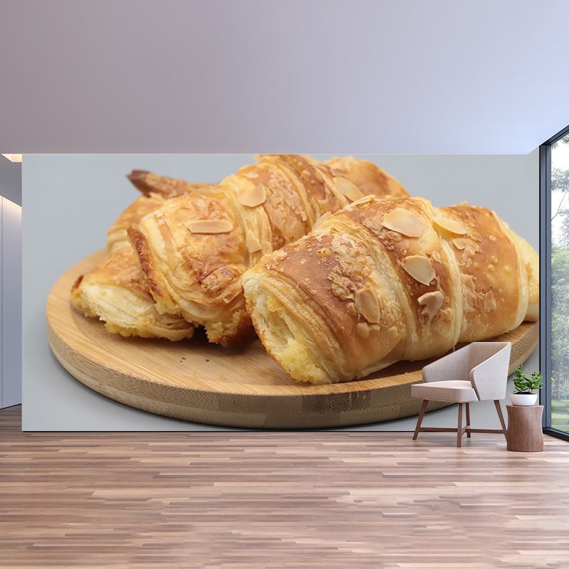 Delicious Bread Mural Wallpaper Moisture Resistant Wall Covering for Bakery