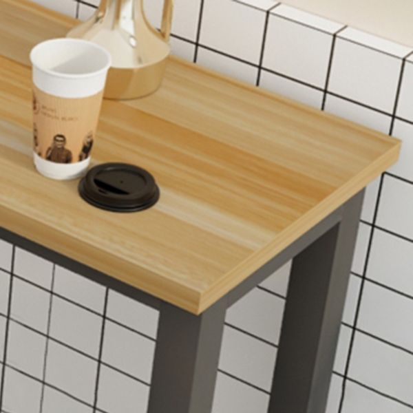 Industrial Rectangle Wood Counter Table 5 Pieces Bar Table Set for Cafe