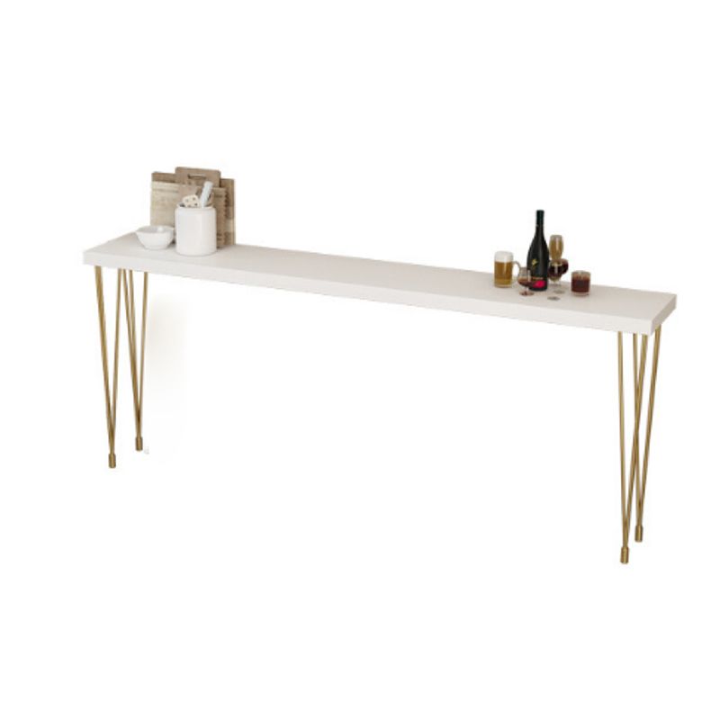 Rectangle Gold Legs Counter Set 1/2/5/9 Pieces Wood Glam Indoor Pub Table Set