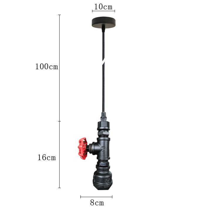Metal Down Lighting Pendant Industrial-Style Exposed Bulb Warehouse Suspension Light