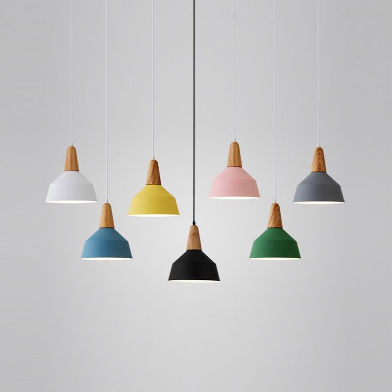 Metal Geometric Shape Hanging Light Nordic Macarons 1 Light Hanging Mount Lights