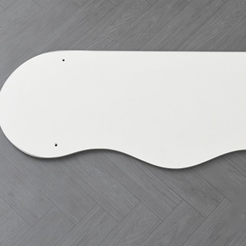 Geometry White Bookshelf Modern Artificial Wood Bookcase with 3 / 4 Shelves