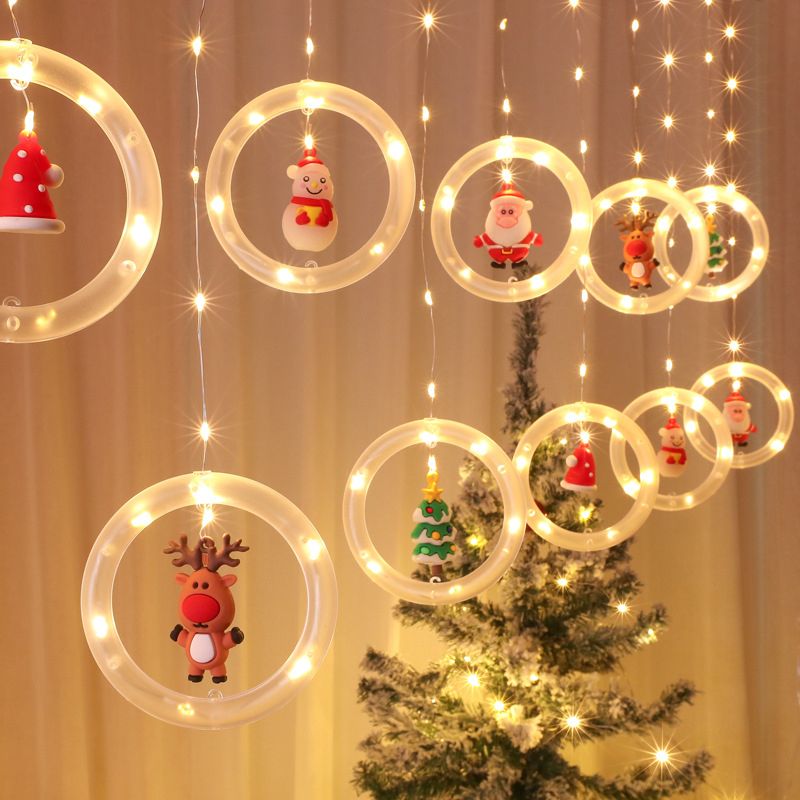 10-Head Living Room Christmas Lamp Decorative LED String Light with Plastic Shade