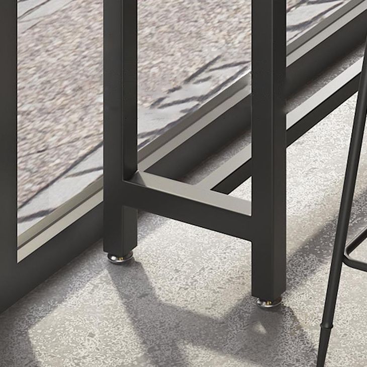 Modern Bar Table Set 1/7 Pieces Solid Wood Rectangle Bar table with Backless Stools