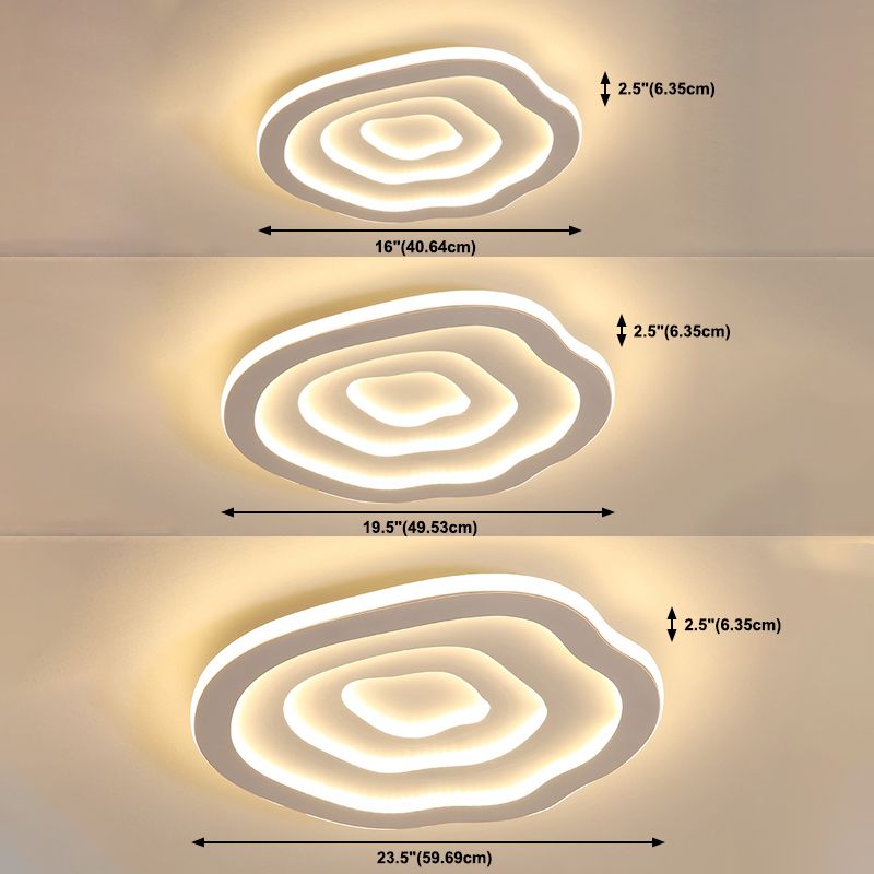 16"/20"/23" Long Flush Ceiling Light Fixture with Acrylic Shade Modern Flush Mount