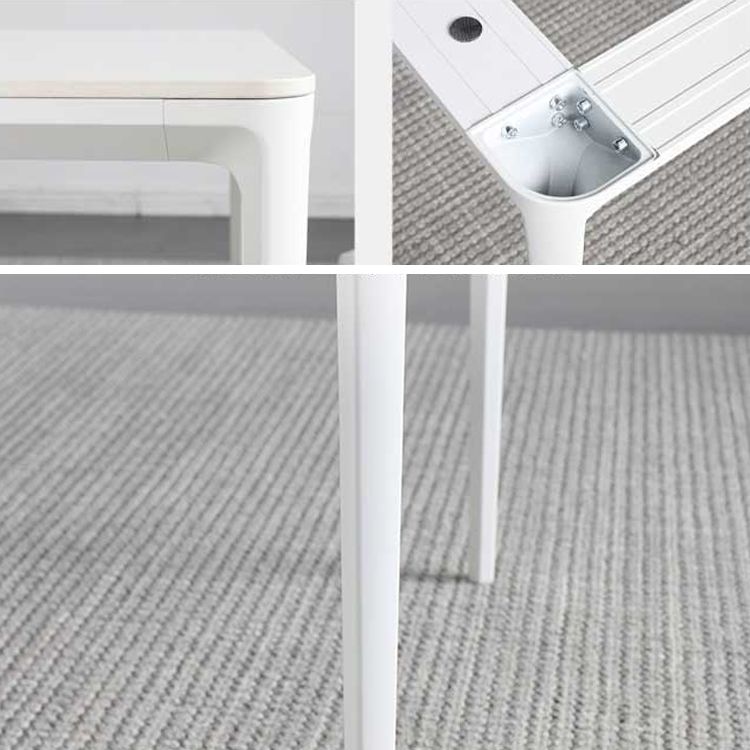 Mesa de comedor de piedra sinterizada Mesa base de 4 patas de estilo simple para comedor