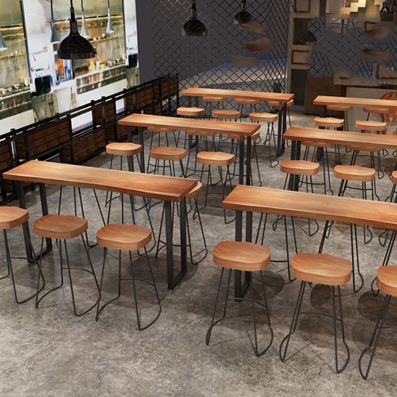 1/4/5/7 Pieces Industrial Rectangular Pub Table Set Wooden Counter Table Set