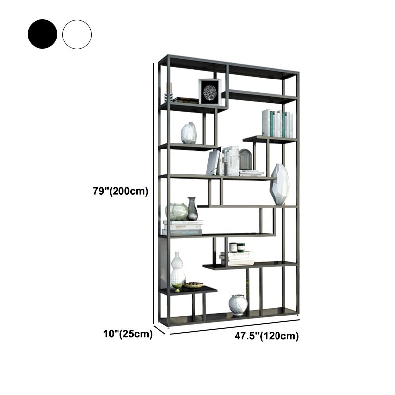 Industrial Metal Etagere Bookshelf Open Iron Bookshelf for Home Office