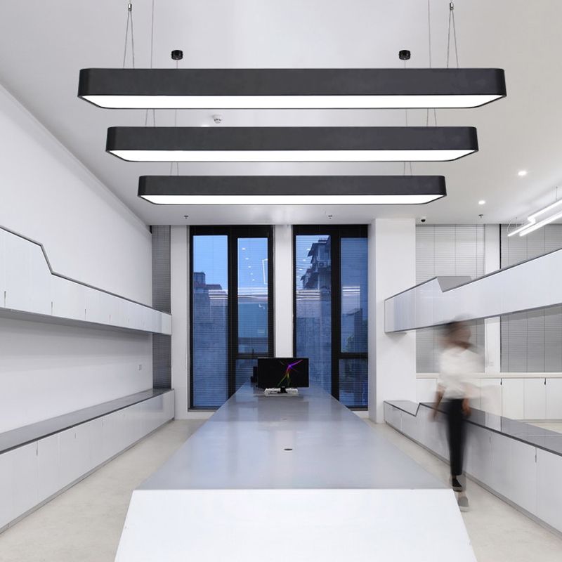 Metal Frame Modern Simple Style Led Pendant Decorative Lights for Office