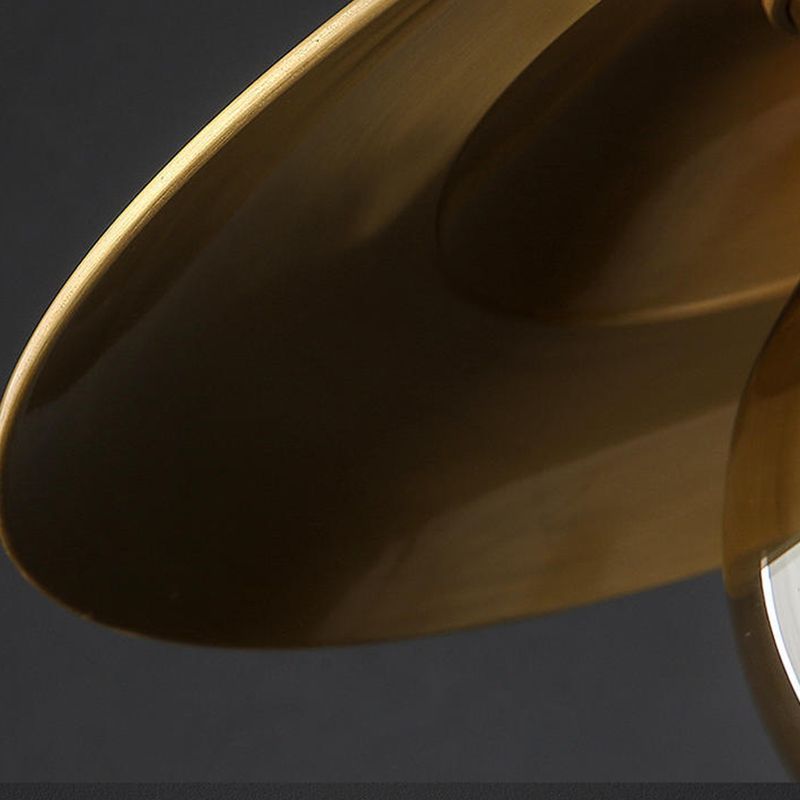 11.5" Wide 1 Light Pendant Lighting Industrial Saucer Hanging Lamp in Brass for Bedroom