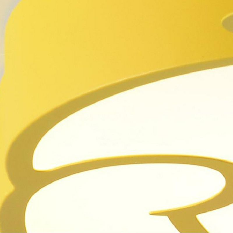 Lampada da soffitto metallica per montaggio a incasso a LED con montaggio a incasso Yellow Duck per la scuola materna