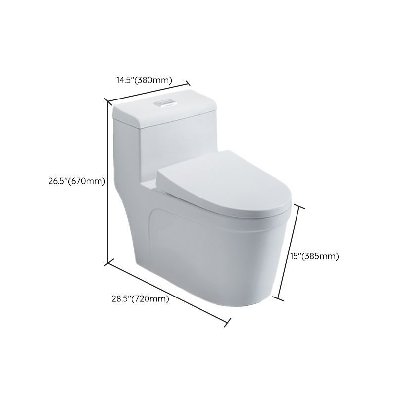 Modern Ceramic Toilet Bowl One Piece Flush Toilet with Toilet Seat