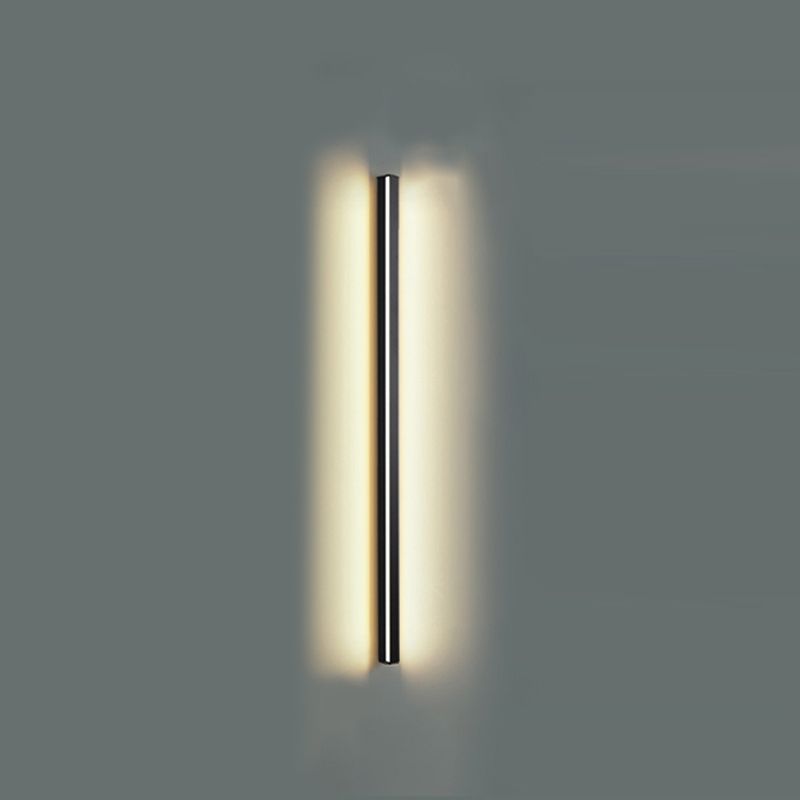 Bar Shaped Wall Sconce Light Minimalist Metal LED Wall Mounted Lamp over Bed