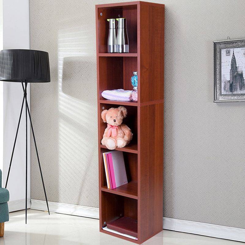 Modern Engineered Wood Bookcase Standard Closed Back Bookshelf