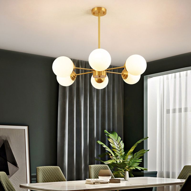 Lampade per lampadario moderno di rame Sputnik lampada a sospensione per soggiorno per soggiorno