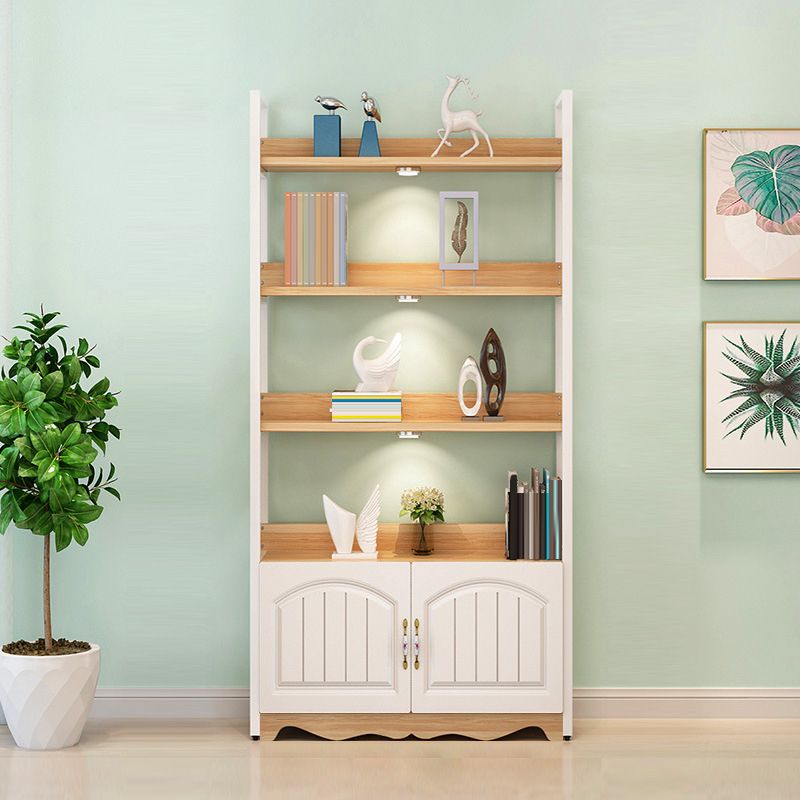 Modern Engineered Wood Bookshelf Etagere Open Shelf Vertical Bookcase